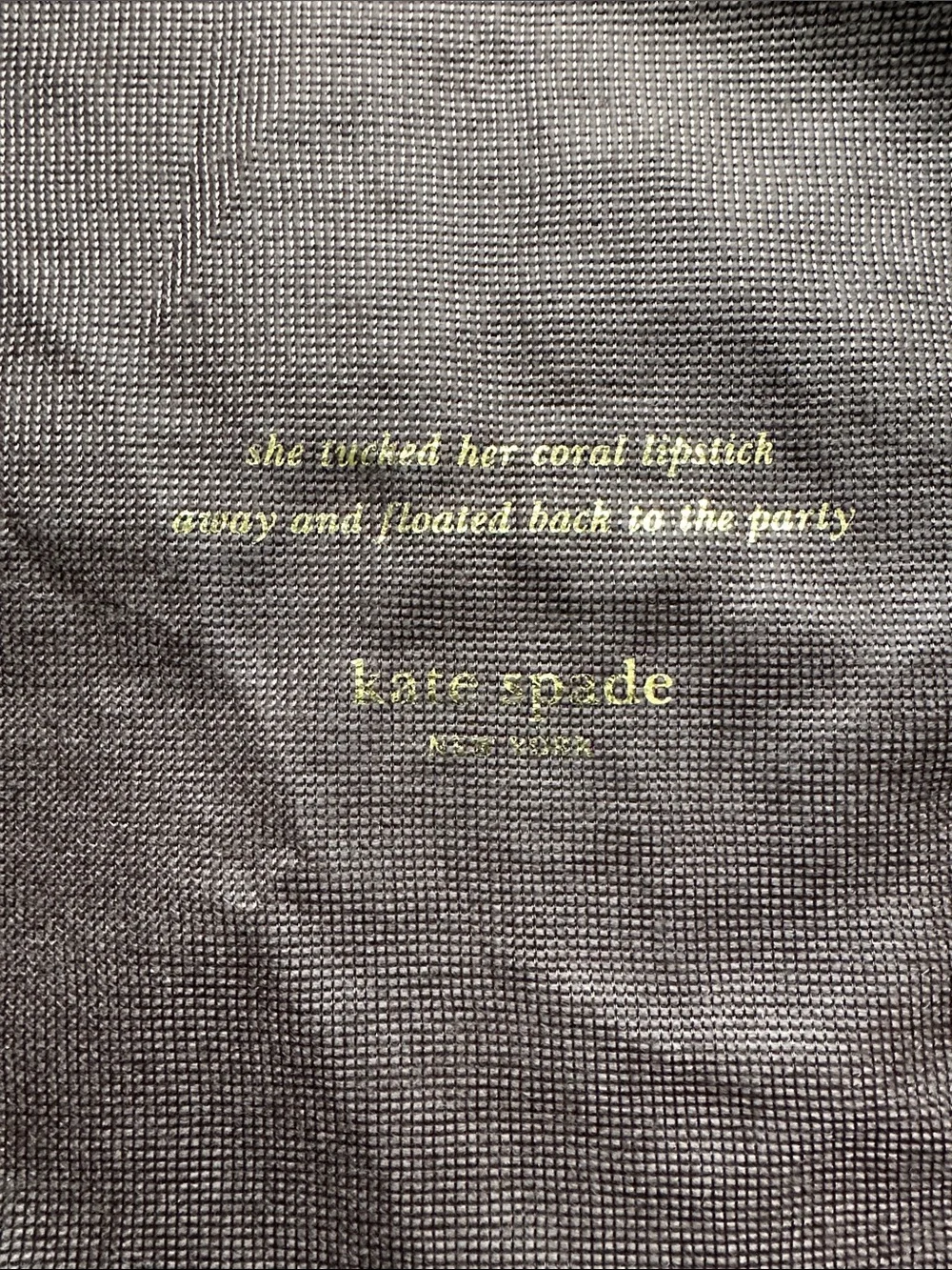 ♠️♠️EUC Kate Spade Brown Dust Bag with Pink Drawstring♠️♠️